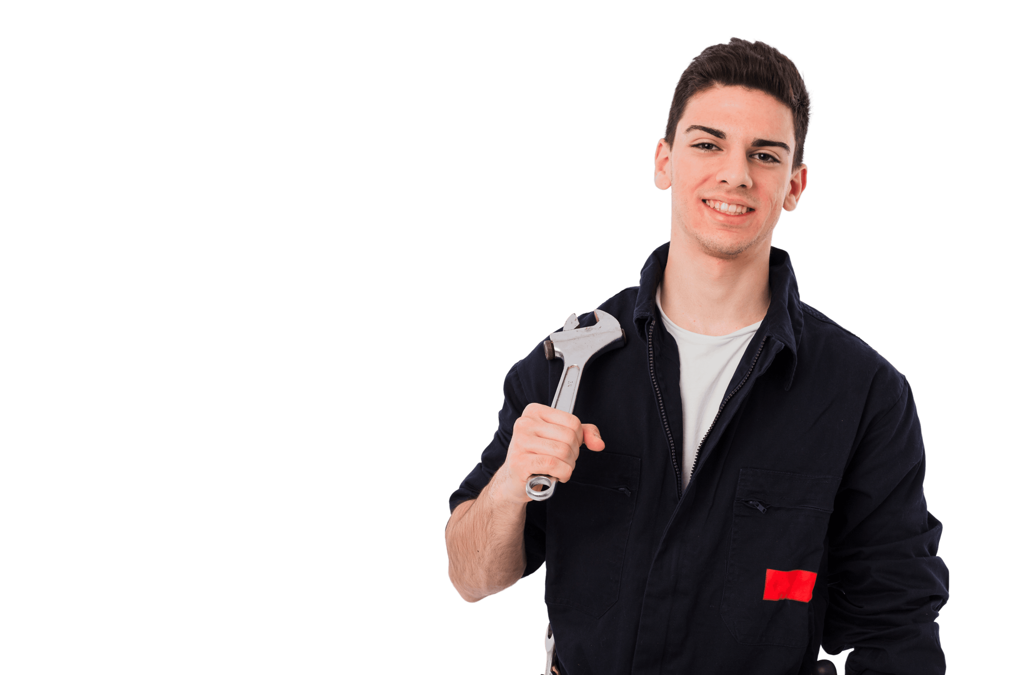 Service provider working at a home